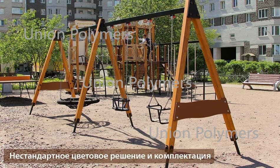 Качели маятниковые К-33/2 с цепными подвесами "Гнездо" и Тип-2-2